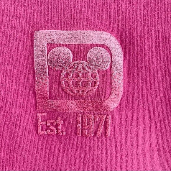 Walt Disney World Parks Pink Spirit Tshirt XXL Shimmer Long Sleeve Knit Top - Picture 3 of 9